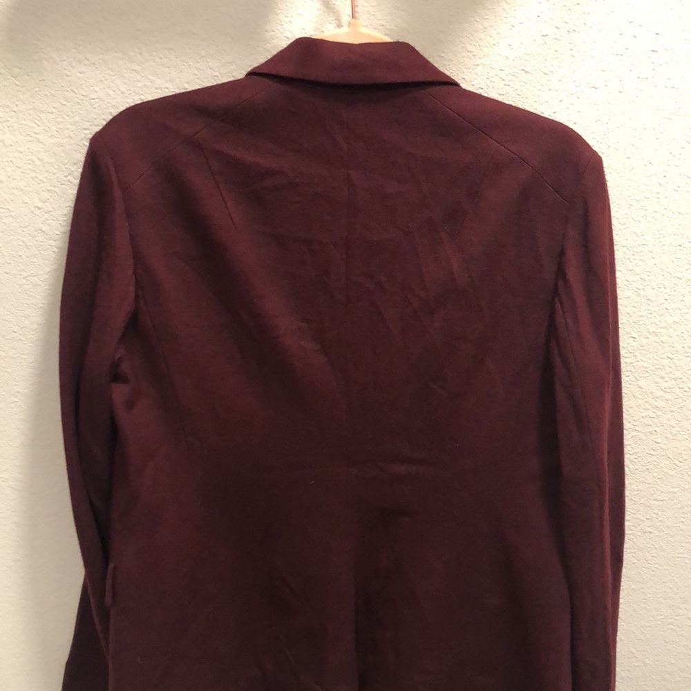 Rag & Bone Burgundy Wool Blazer Size 10 Tailored Double-Breasted Fall Essential - Picture 9 of 11